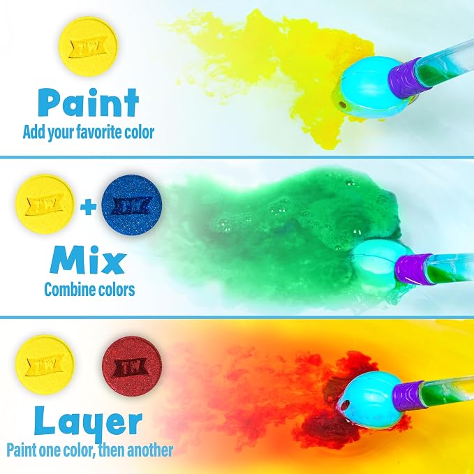 Tub Works® Bath Color Brush™ Kids Bath Bomb Set | Nontoxic & Fragrance-Free | - Image 4