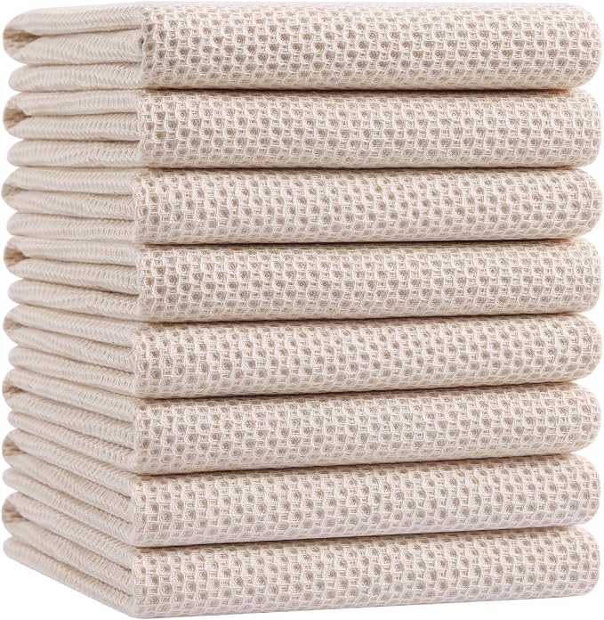 Homaxy 100% Cotton Waffle Weave Kitchen Dish Towels, Ultra Soft Absorbent Quick by Homaxy