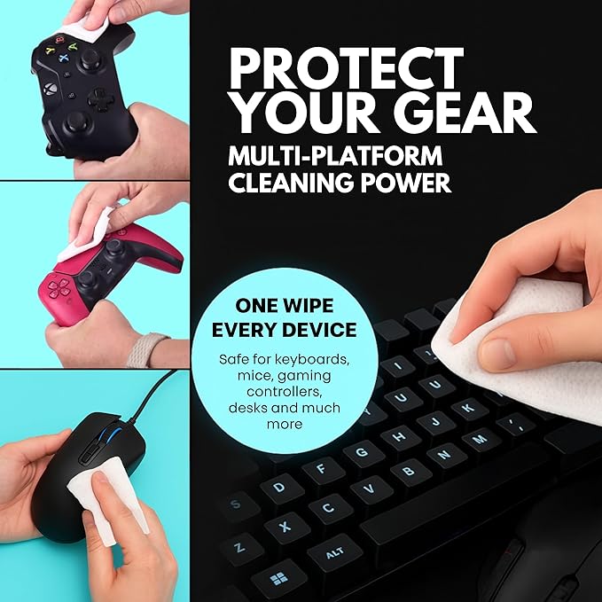 Gaming Peripheral Wipes, Keyboard Cleaner & Electronic Wipes, Safe - Image 2