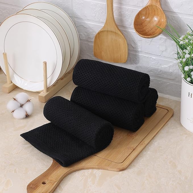 Kitinjoy 100% Cotton Waffle Weave Kitchen Hand Towels - Image 7