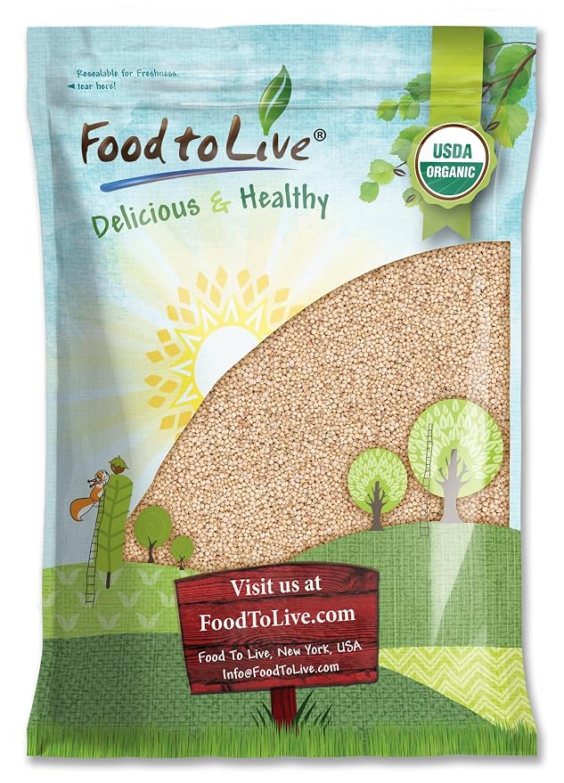 Food to Live Organic Italian White Whole Grain Sorghum, 10 Pounds — Non-GMO by FoodtoLive