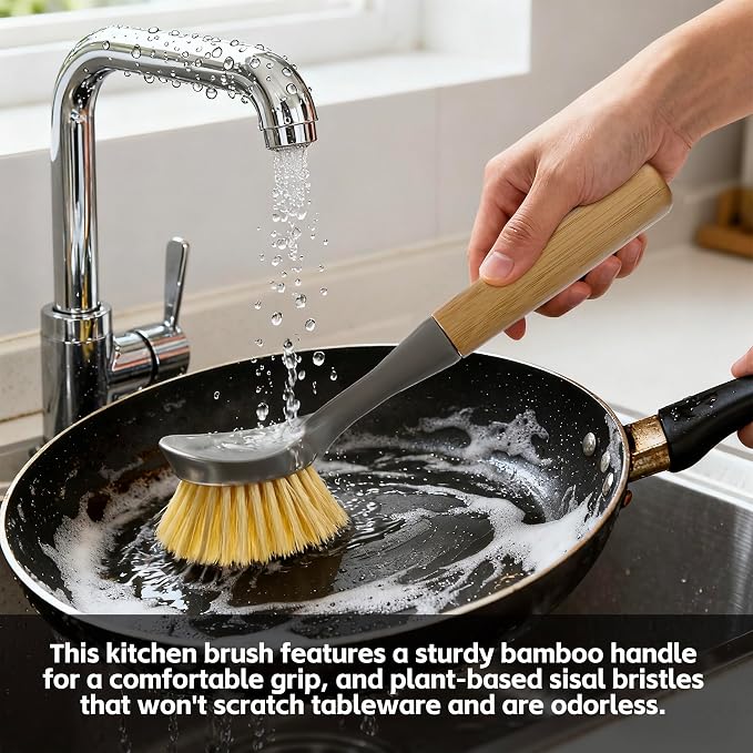 JOQINEER 2 Pack Kitchen Dish Brushes - Image 3