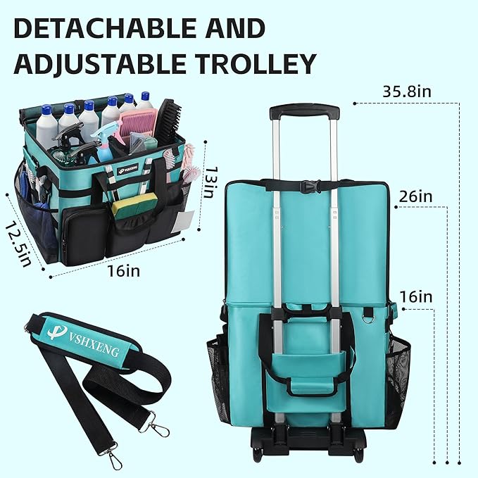 Rolling Cleaning Caddy Bag - Image 3