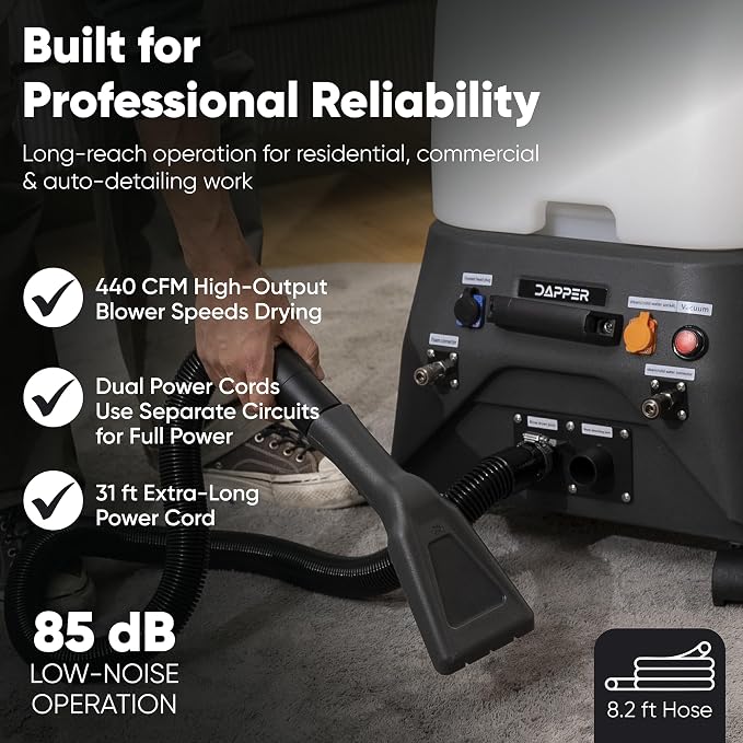 Dapper Commercial Carpet and Upholstery Extractor Cleaning Machine - Image 5