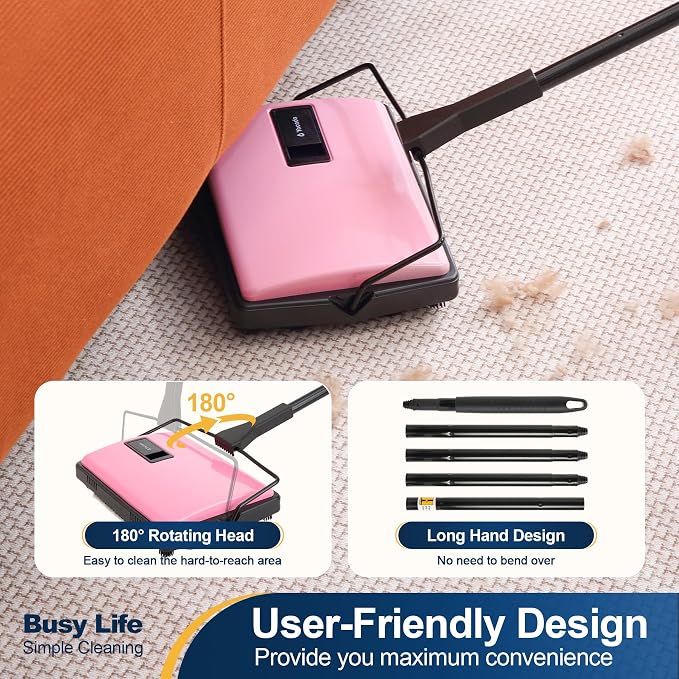 Yocada Manual Carpet Sweeper Cleaner Household Sweeper - Image 7