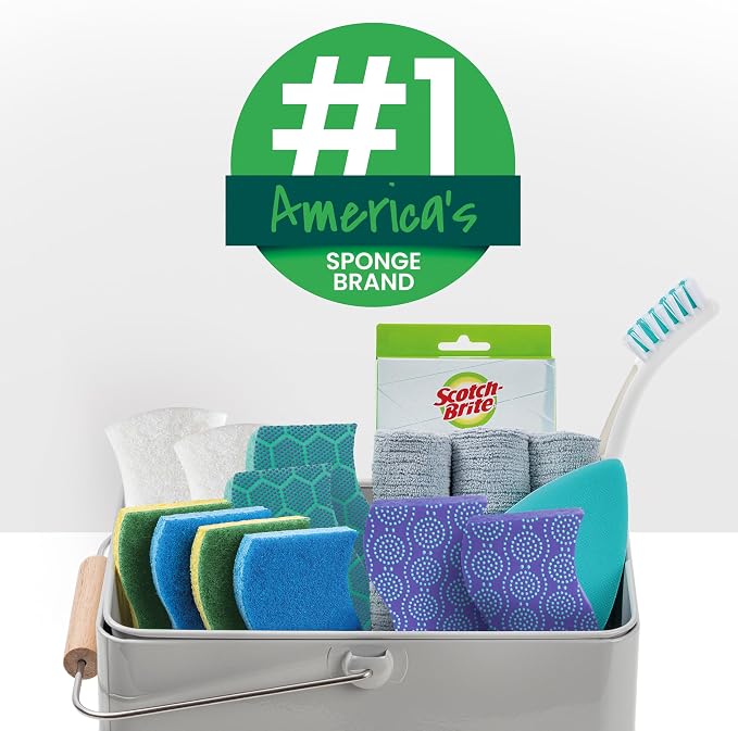 Scotch-Brite® Greener Clean™ Non-Scratch Scrub Sponge, 6 Pack, 6 Units per Case - Image 12