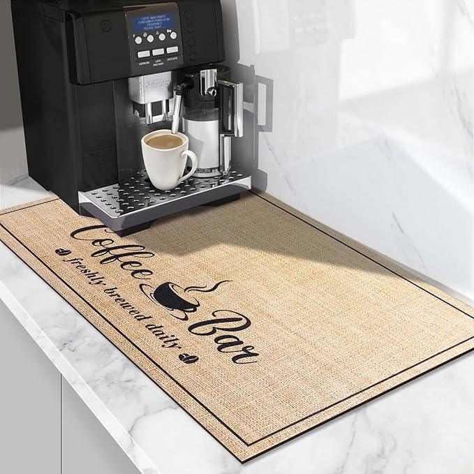 Absorbent Coffee Mat, Fashion Dish Drying Mat by CooRug