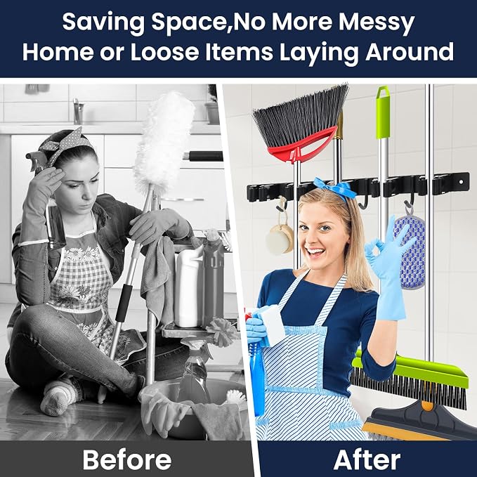Piyl Mop and Broom Holder Wall Mount - Image 6