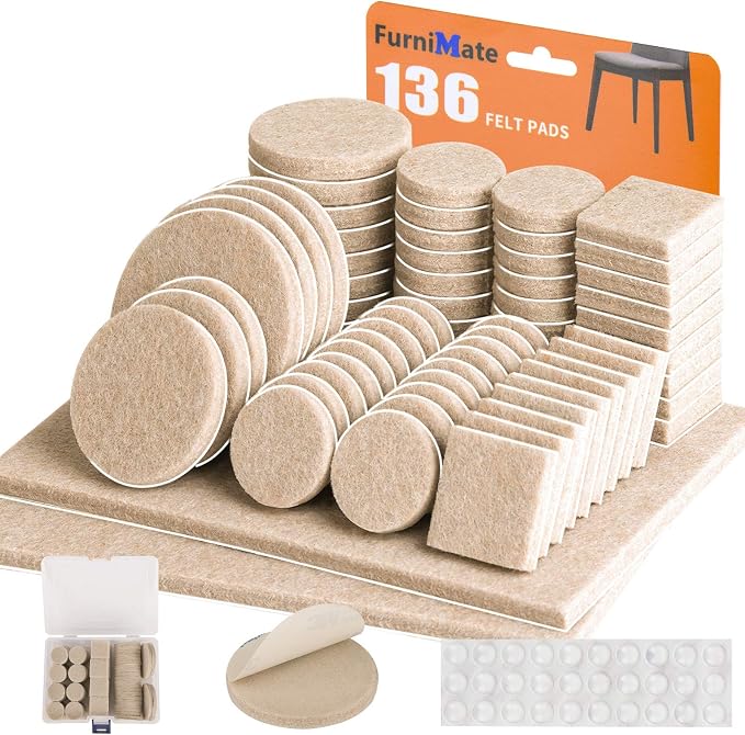 Felt Furniture Pads-136 Pieces Felt Pads by FurniMate