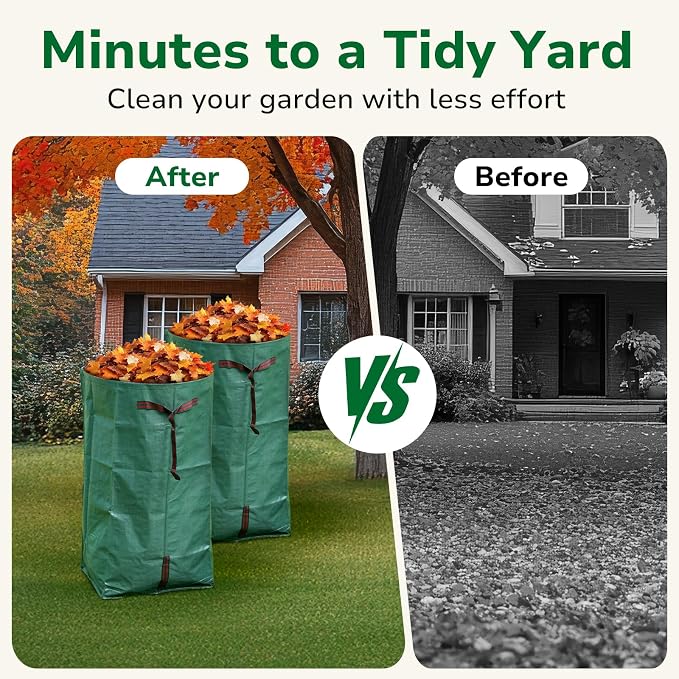 GreatBuddy Lawn Bag, 72 Gallon Yard Waste Bags, Heavy Duty PP Garden Leaf Bags - Image 7