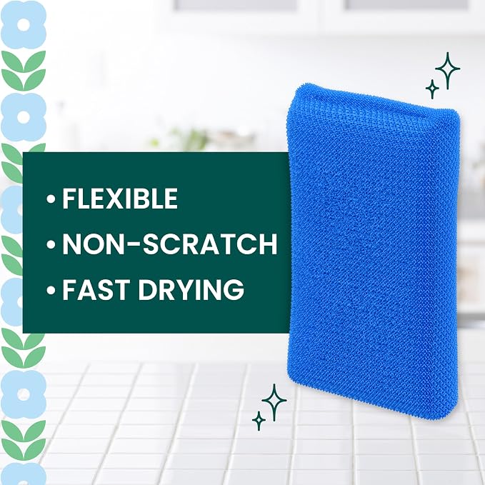 Scotch-Brite Blooms Dobie Scrubbing Pad, Non-Scratch Kitchen Sponge - Image 2