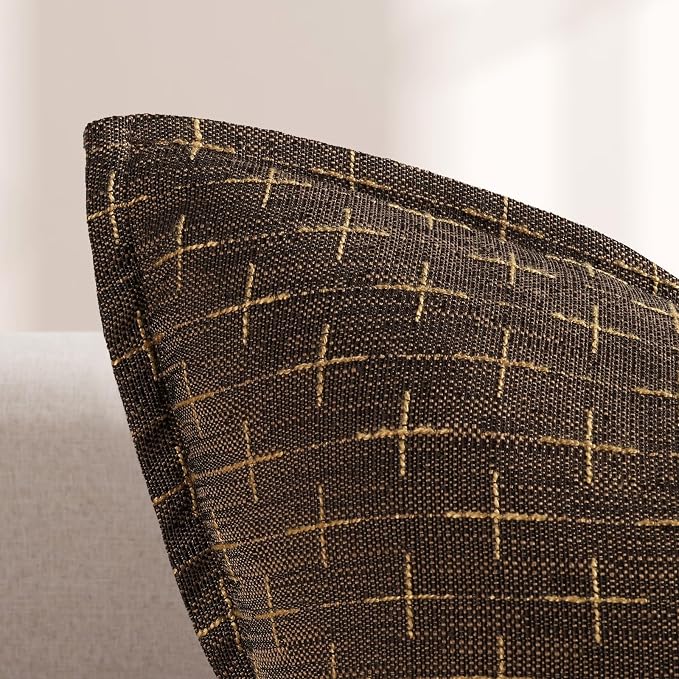 ZWJD Pillow Covers 24x24 Set of 2 Soft Polyester Textured Pillow Covers - Image 2