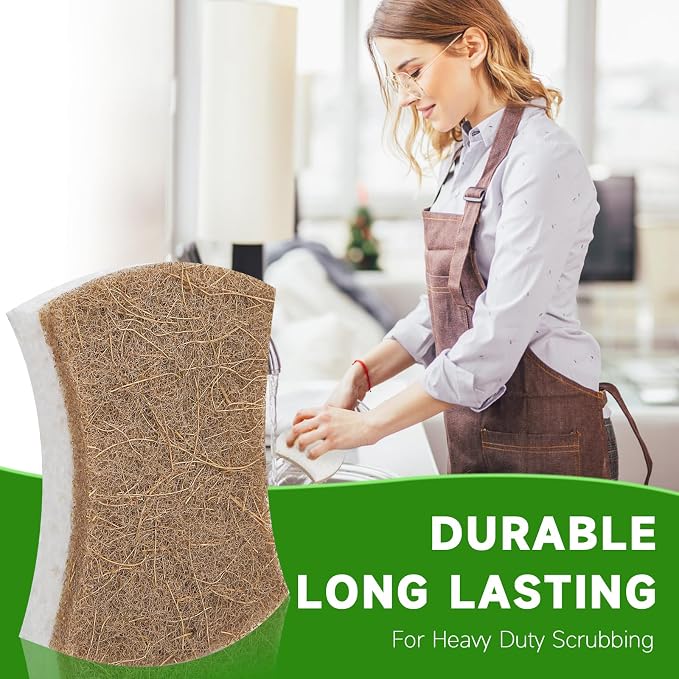 10 Pack Biodegradable Natural Sponges Kitchen - Image 6