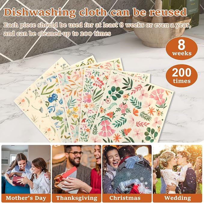 Swedish Dishcloths for Kitchen Dish Towels - Image 2