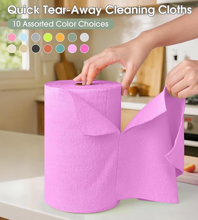 KitchLife Microfiber Cleaning Cloth Roll, 100 Pack - Image 4