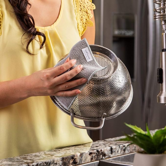 Microfiber Dish Cloths | Scrubs & Cleans: Dishes, Stove Tops | Easy Rinsing | - Image 3