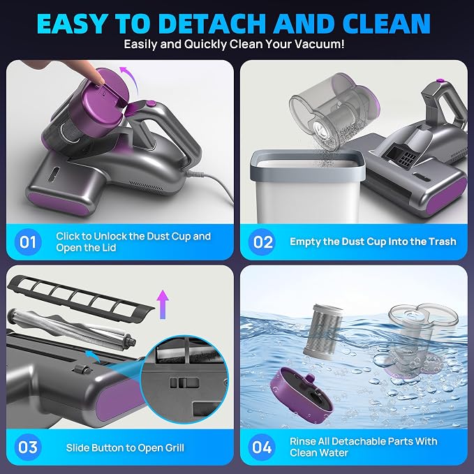Mattress Vacuum Cleaner UVC 253.7nm Light - Image 8
