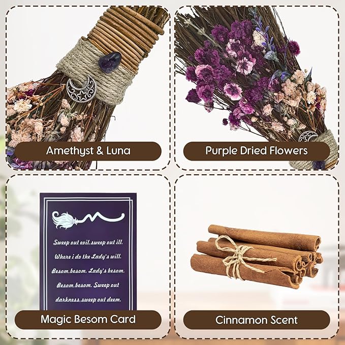 Cinnamon Broom 7.5 Inch Witch Broom - Image 3