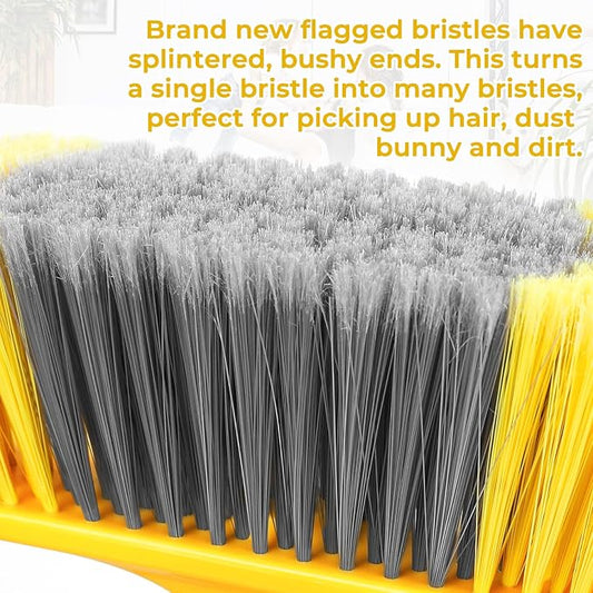 Indoor Broom for Floors 55” Soft Bristle Brooms for Sweeping Indoor/Outdoor to - Image 2