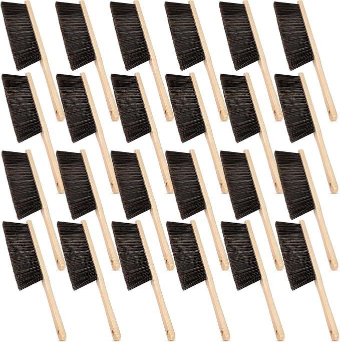 Tioncy 24 Pieces Wooden Dust Brush Bulk Hand Broom Bench Soft Bristle Cleaning by Tioncy