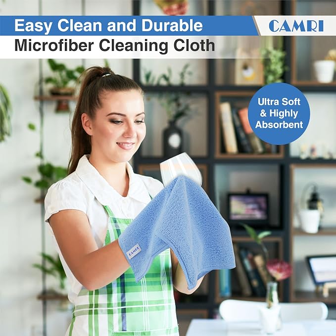 CAMRI Microfiber Towel Cleaning Cloth – Pack of 12, Size 12.6” x 12.6” - Image 9