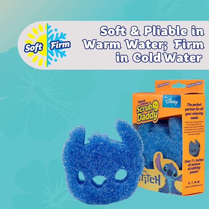 Scrub Daddy Disney Stitch Dish Sponge Twin Pack, Smiley Face Sponges - Image 4