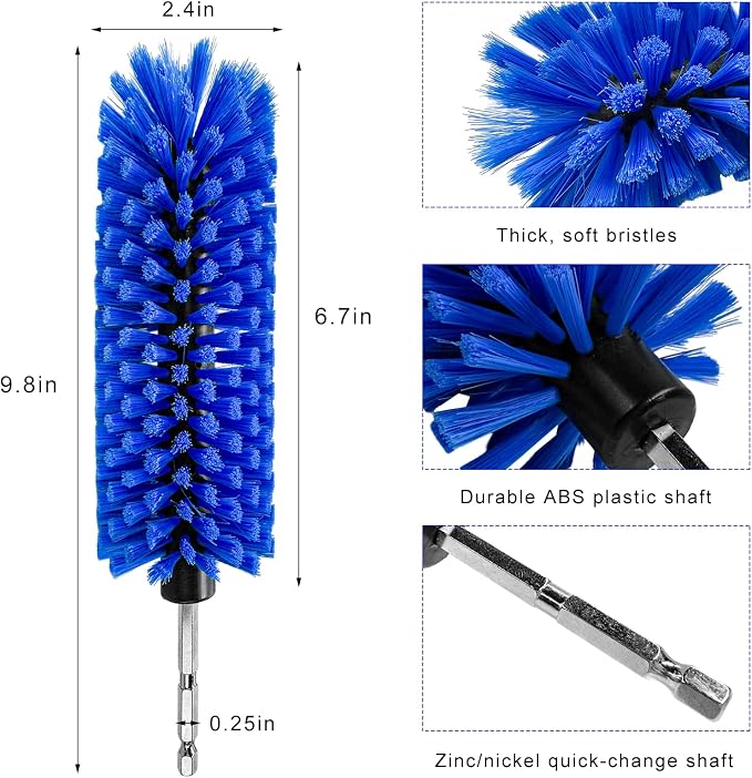 Drill Brush for Car Wheel, Highly Dense Wheel Rim Cleaning Brush - Image 2
