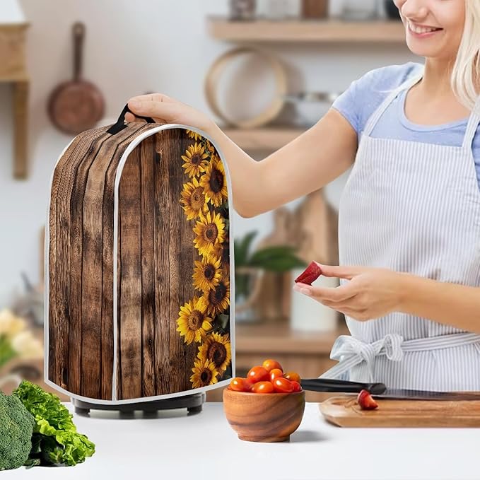 Cute Sunflower Blender Covers Kitchen Appliance Dust Cover Blender Protector Washable Anti Splash Coffee Maker Food Processor Protection Covers for Women
