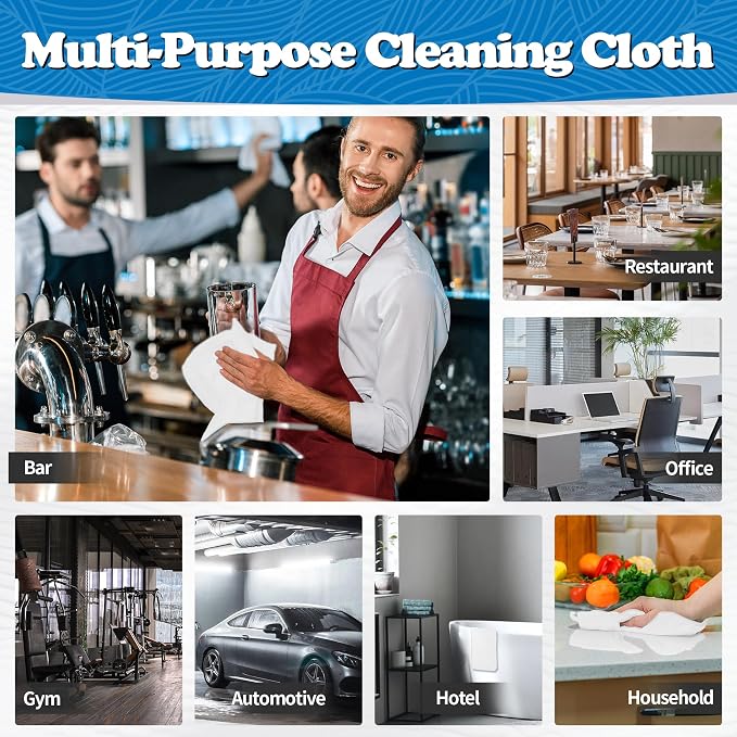 FIXSMITH Microfiber Cleaning Cloth, Shop Towels Bulk, 24 Pack White Microfiber - Image 7