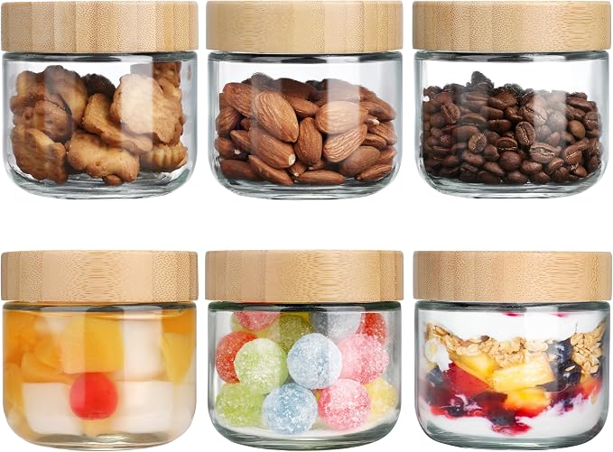 OcePor 6 Pack 10oz Glass Jars by OcePor