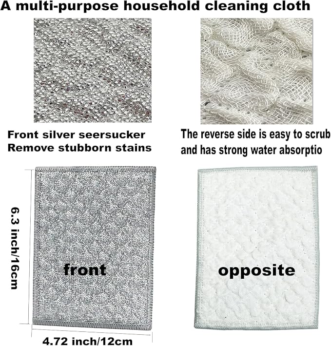 New thickened double-sided metal wire dishwashing cloth, suitable - Image 5