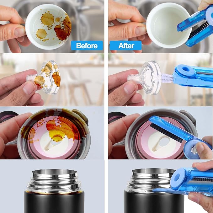 XANGNIER 4 in 1 Multifunctional Cleaning Brush, 3 Pack Water Bottle Cleaner - Image 4