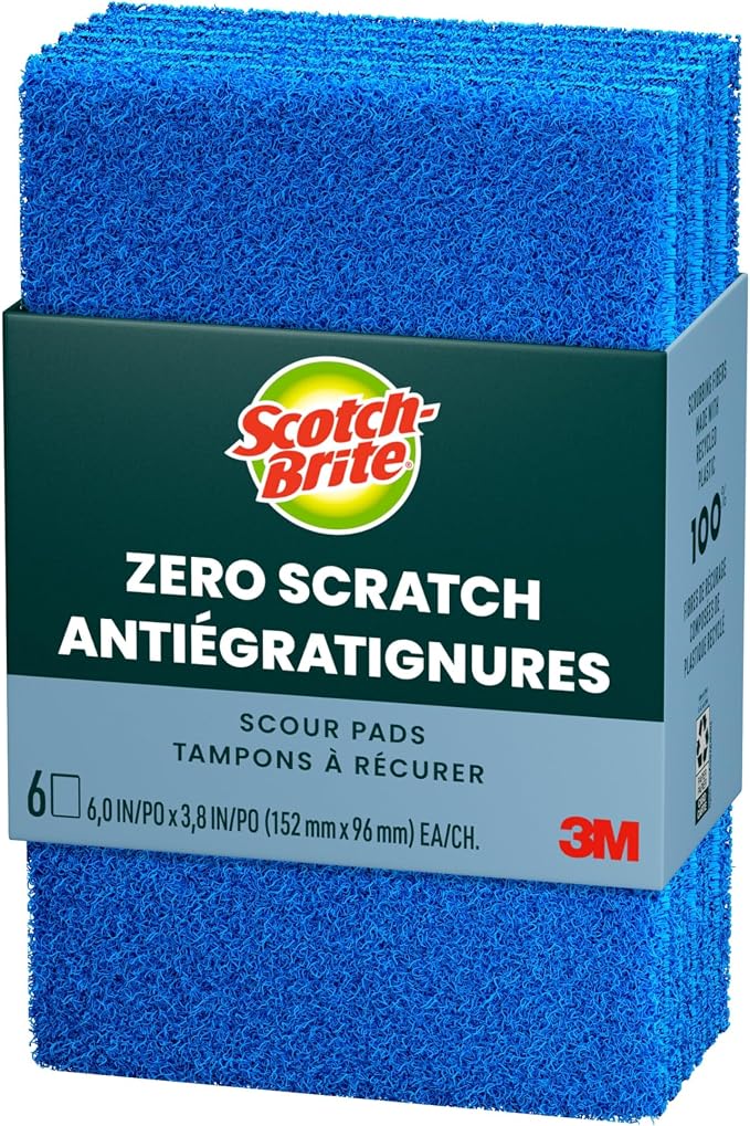 Scotch-Brite Zero Scratch Scouring Pad, Effective + Gentle Dish Scrubber - Image 2