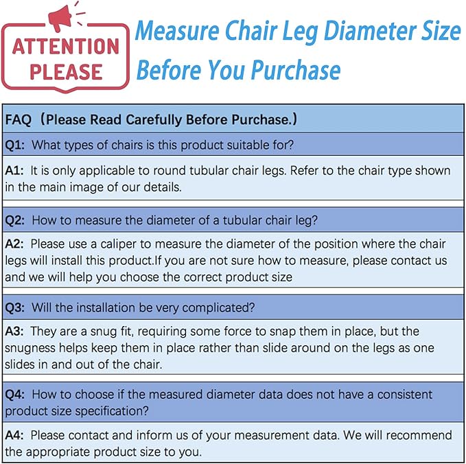 Rectangle U Shaped Chair Leg Tips Cap - Image 6