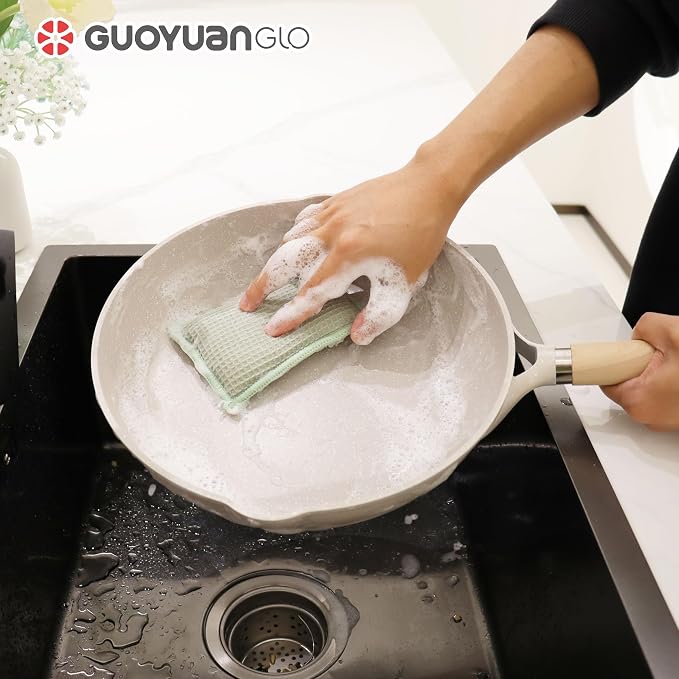 Bamboo Kitchen Sponges Heavy Duty Natural Cleaning Sponges Non-Scratch Dish - Image 9