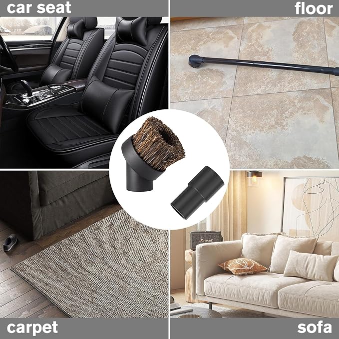 Round Soft Horse Hair Vacuum Brush Attachment - Image 2