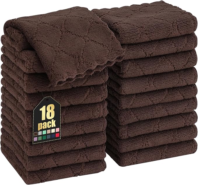 Homaxy 18 Pack Kitchen Dish Cloths, Super Soft and Absorbent Coral Velvet Dish by Homaxy