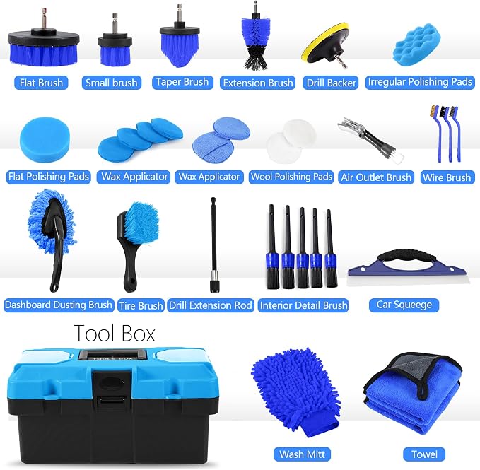 32Pcs Car Detailing Kit, Drill Brush Attachments - Image 2