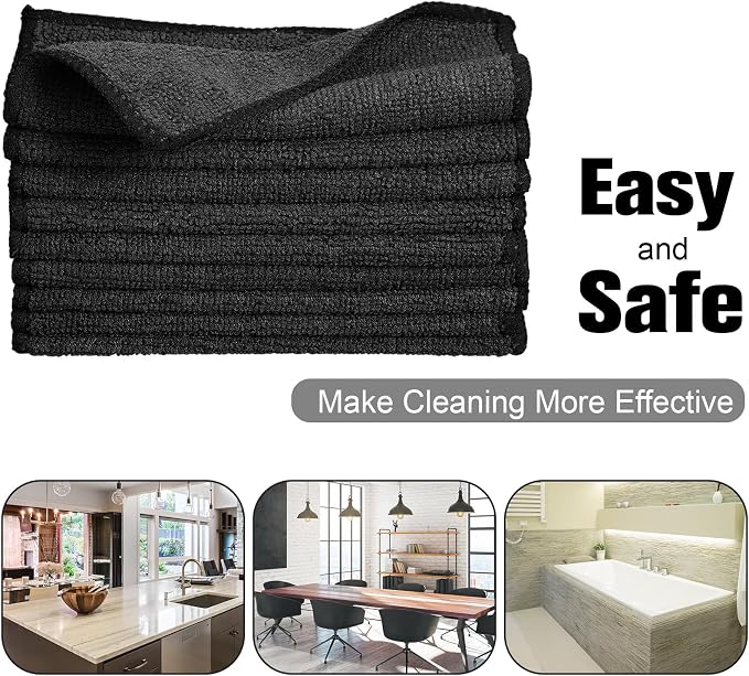 Tanlade Microfiber Cleaning Cloth 6"x6" Cleaning Rags Reasonable Kitchen Towels - Image 5