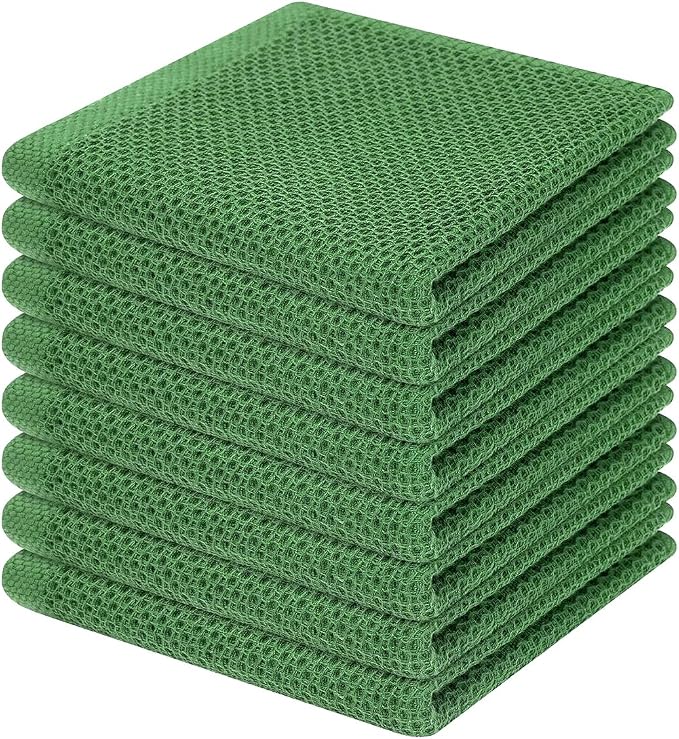 Homaxy 100% Cotton Waffle Weave Kitchen Dish Cloths, Ultra Soft Absorbent Quick by Homaxy