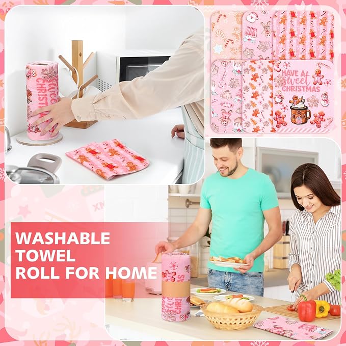 36 Pack Reusable Cleaning Cloths Washable Cotton Kitchen Dish Towels - Image 6