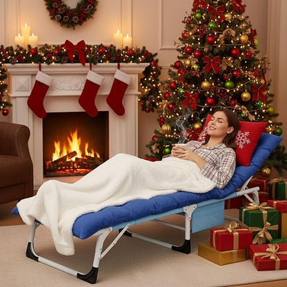 ABORON Camping Cot for Adult 28" Extra Wide, Heavy-Duty 1200D Oxford Cot for Sleeping, Portable Folding Camp Bed with Mat & Carry Bag