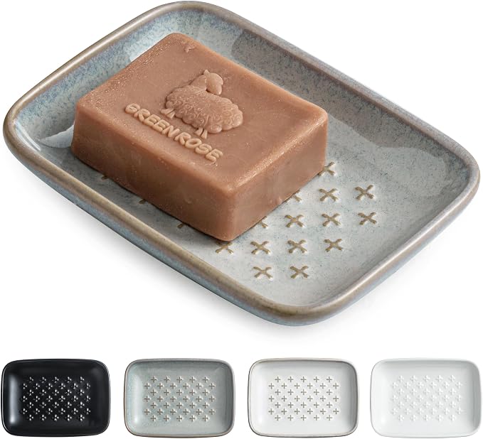 Gomakren Soap Dish, Shower Soap Holder, Ceramic Soap Dishes by Gomakren