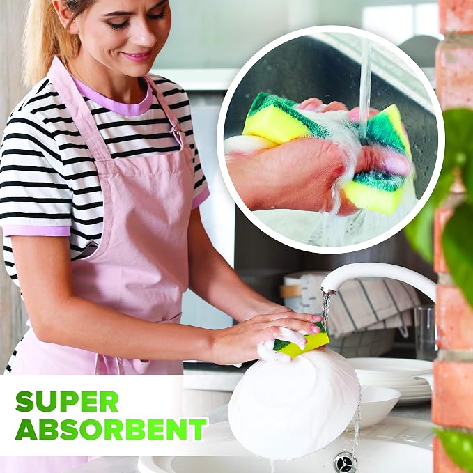 Heavy Duty Scrub Sponges by SCRUBIT – Kitchen Dish, Sink and Bathroom Cleaning - Image 5