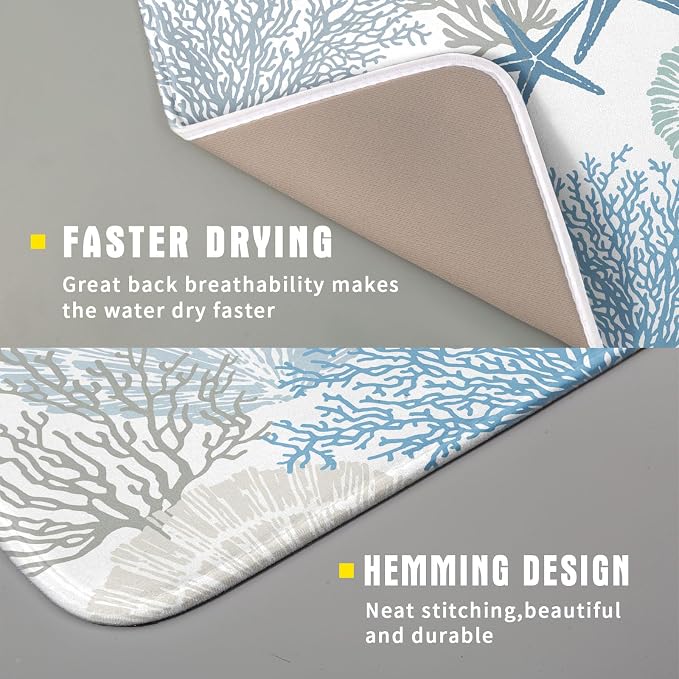Nautical Coastal Dish Drying Mat - Image 3