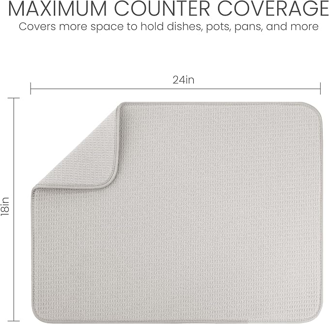 Bellemain XXL Dish Mat Microfiber Dish Drying Mat, Super absorbent - Image 2