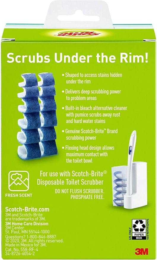 Scotch-Brite Disposable Toilet Scrubber Refills, Removes Rust & Hard Water - Image 11