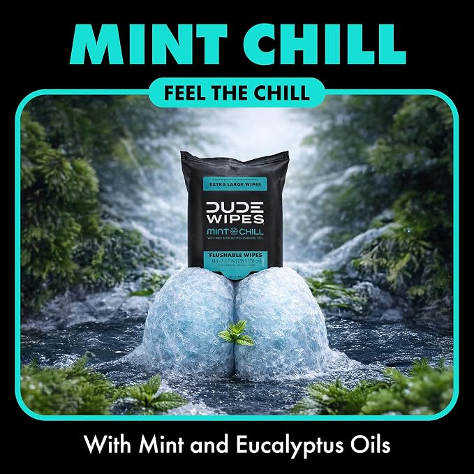 DUDE Wipes Mint Chill Travel Wipes - Image 2