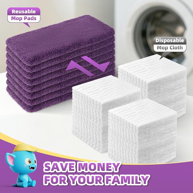 8 Pack Reusable Mop Pads Compatible - Image 7