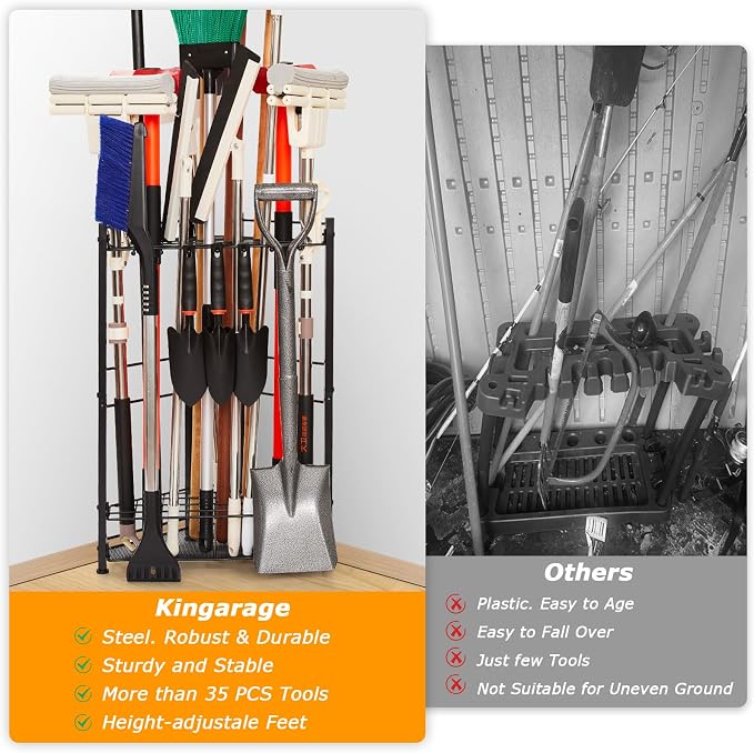 Garden Tool Organizer for Corner, Holds 35 Long-Handled - Image 6